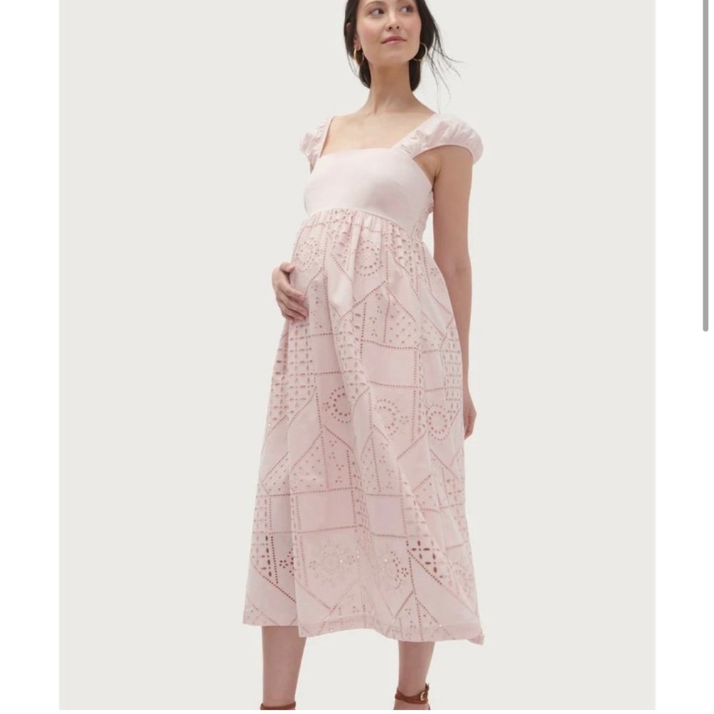 Brand new with tags, never worn, hatch baby pink eyelet dress.